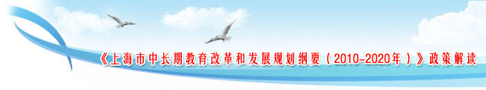 《上海市中长期教育改革和发展规划纲要（2010-2020年）》政策解读